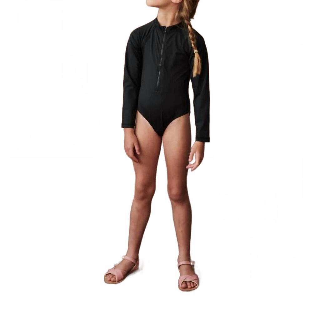 NEW CARAMEL dill zip up swimsuit in black